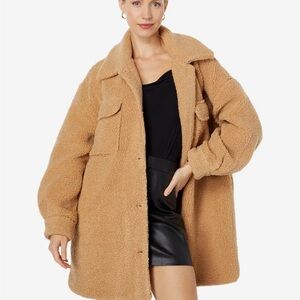 Avec Les Filles Oversized Faux Shearling Shacket Size Small